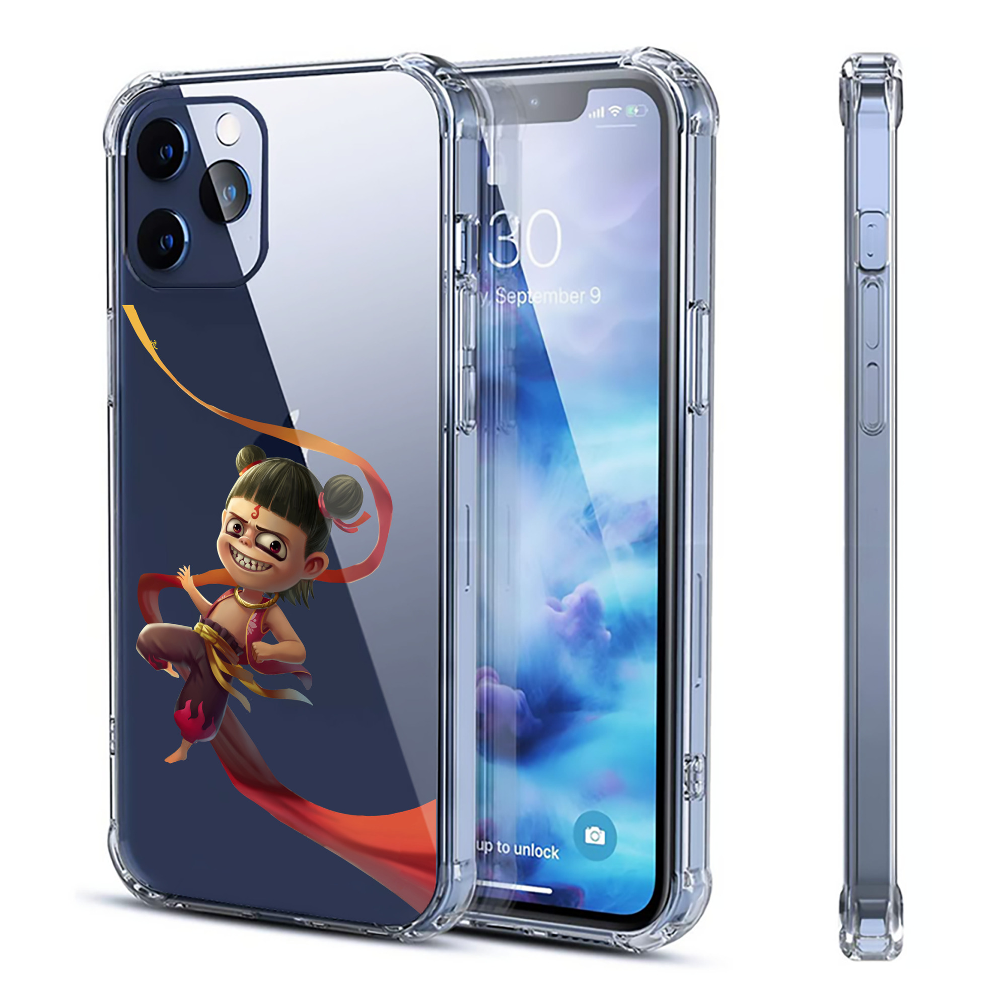 （画像用） Ne Zha 2 ナタ 魔童の大暴れ 【iPhone 12シリーズ対応】透明スマホケース（クリアソフトケース）